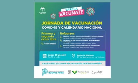 Florencio Varela - Jornada de vacunación en La Rotonda